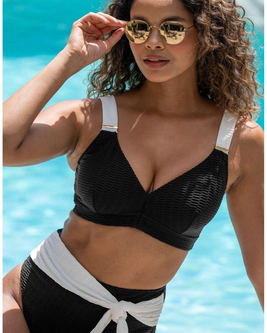 Pour Moi Blue Acapulco Hidden Underwired Bikini Top
