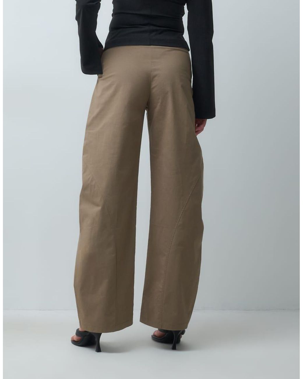 ASOS Green Tailored Seam Detail Barrel Trouser