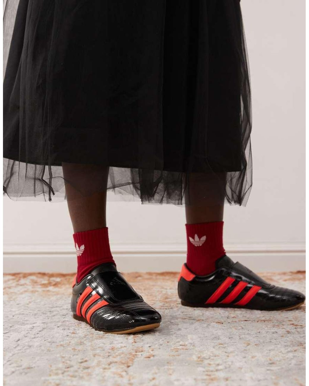 Zapatillas De Deporte Negras Y Rojas Taekwondo De adidas Originals de color  Rojo | Lyst