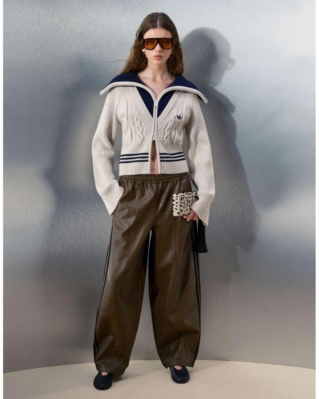 adidas Originals x ASOS Gray Track Jacket With Funnel Neck