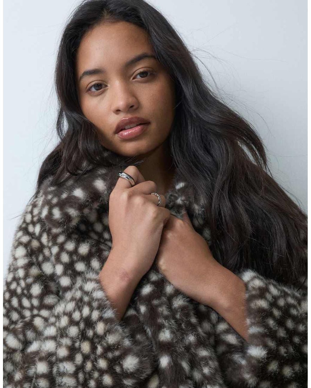 Threadbare Black Faux Fur Cropped Jacket