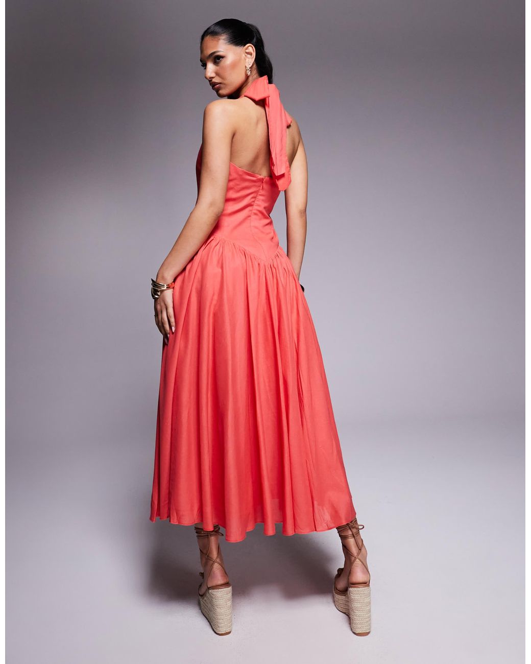 chinese dress ladies Thelma Bardot Maxi Dress / Wine | Meshki main image 0