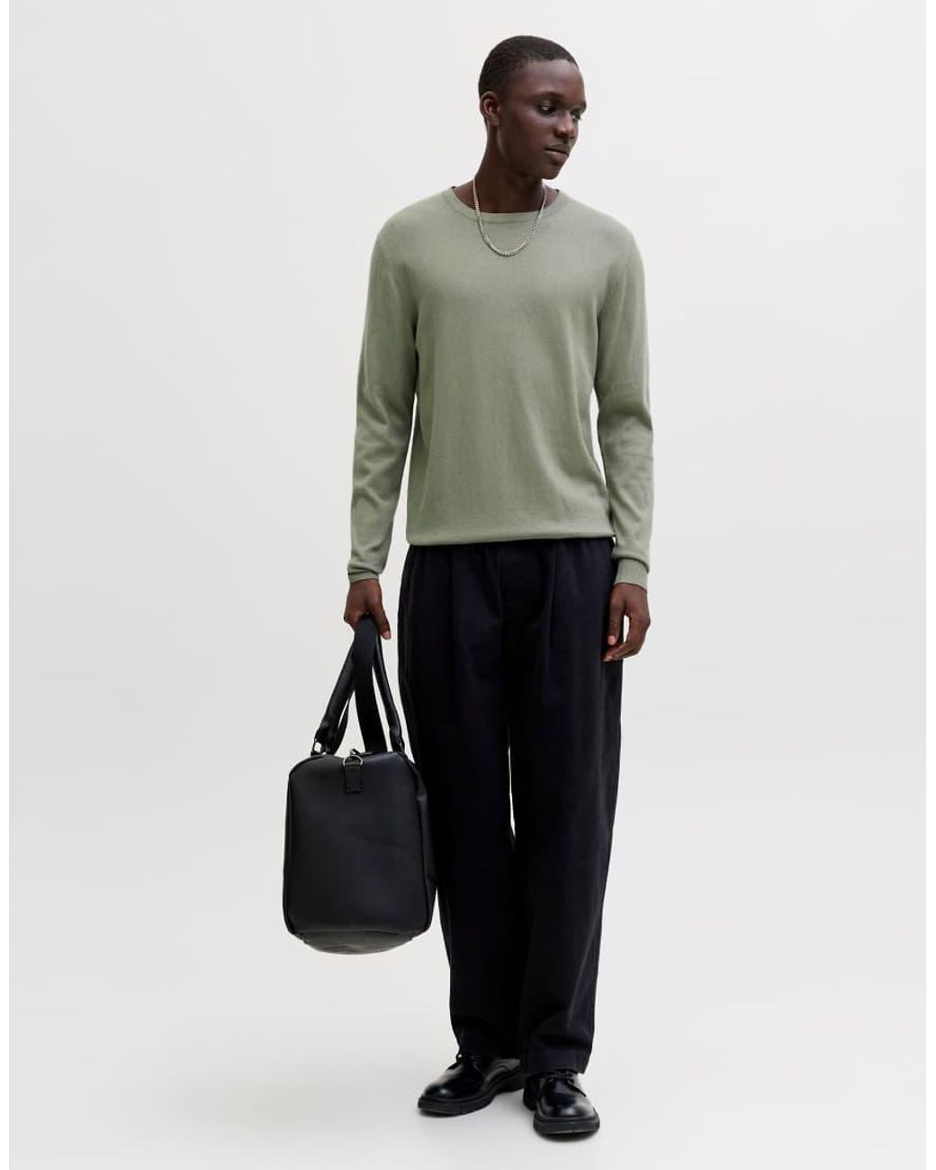Jack & Jones Green Knitted Pullover for men