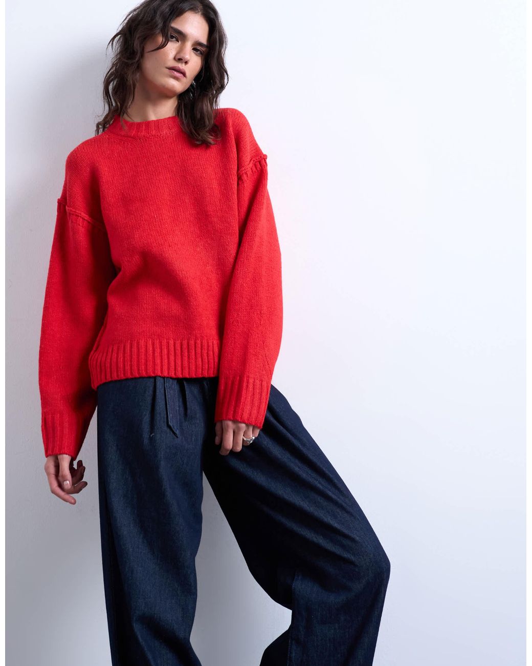 TOPSHOP Red – strickpullover