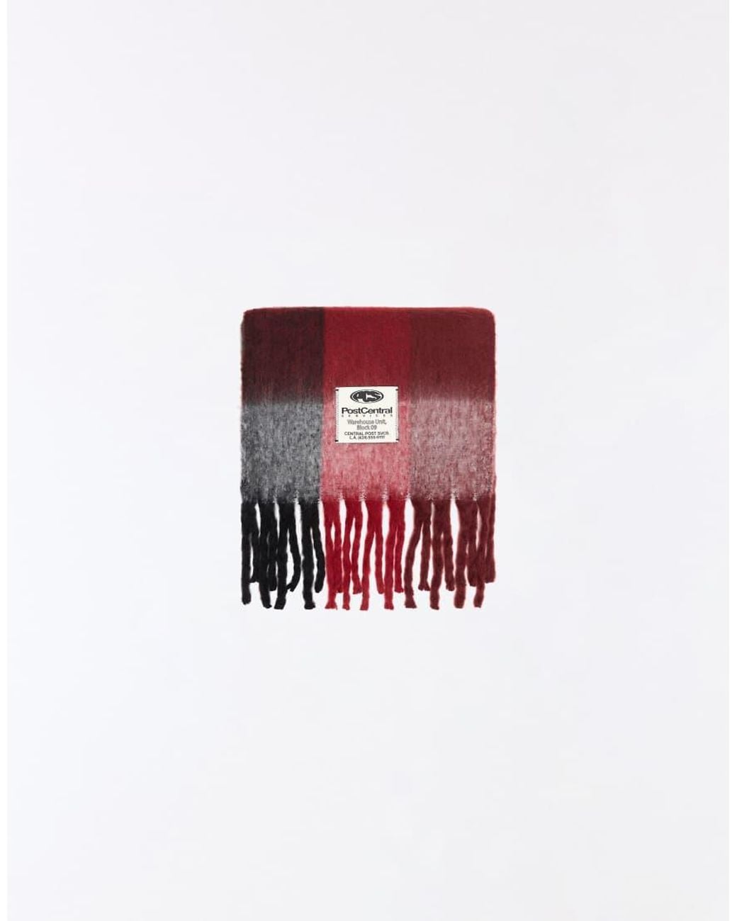 Bershka Red Check Scarf for men