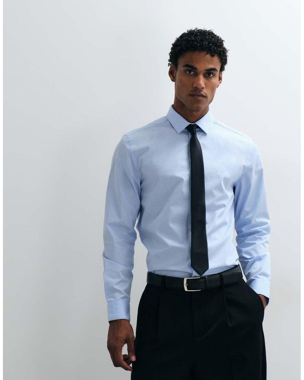 ASOS Blue Regular Fit Check Shirt for men