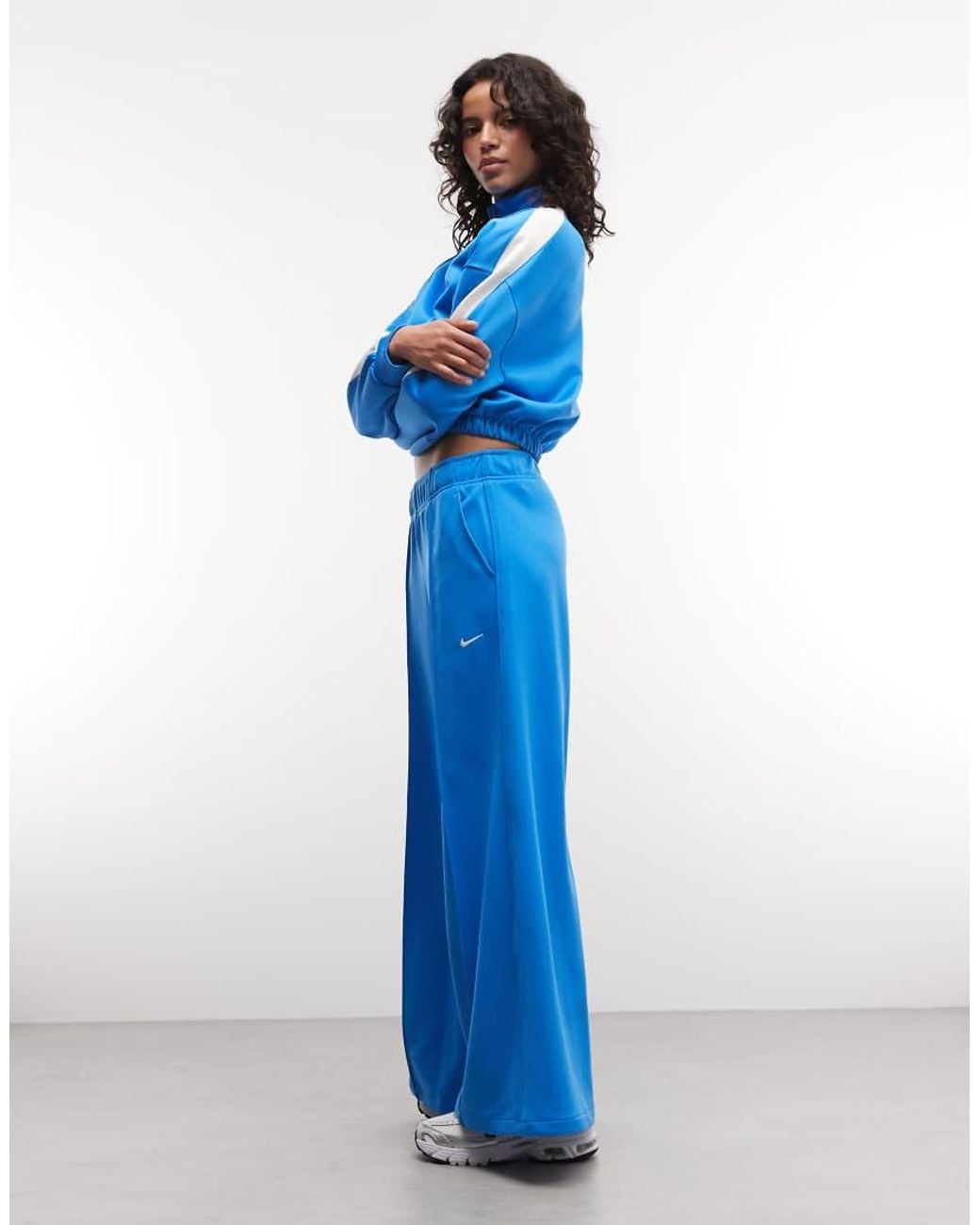 Nike Blue Street Wide Leg Trackpants