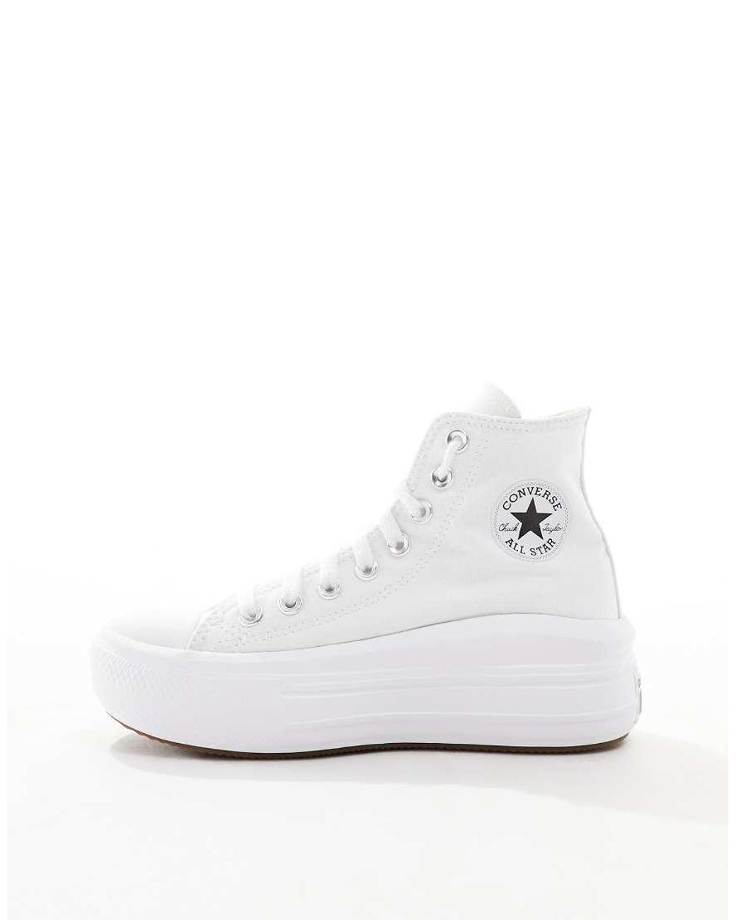 Converse White Chuck Taylor All Star Move Hi Sneakers