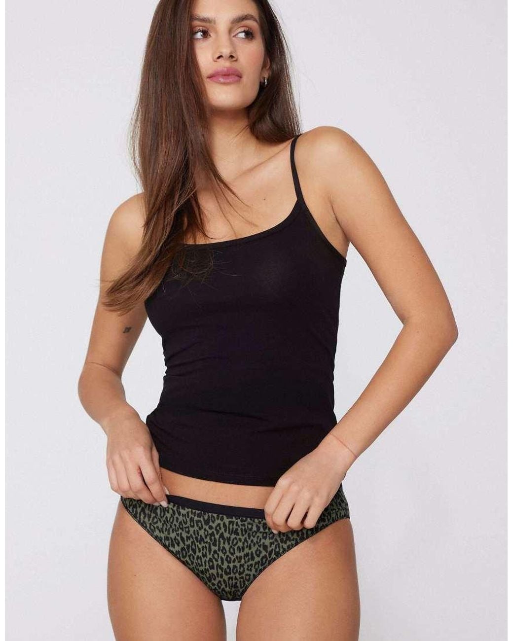 Tezenis Black Printed Cotton Briefs