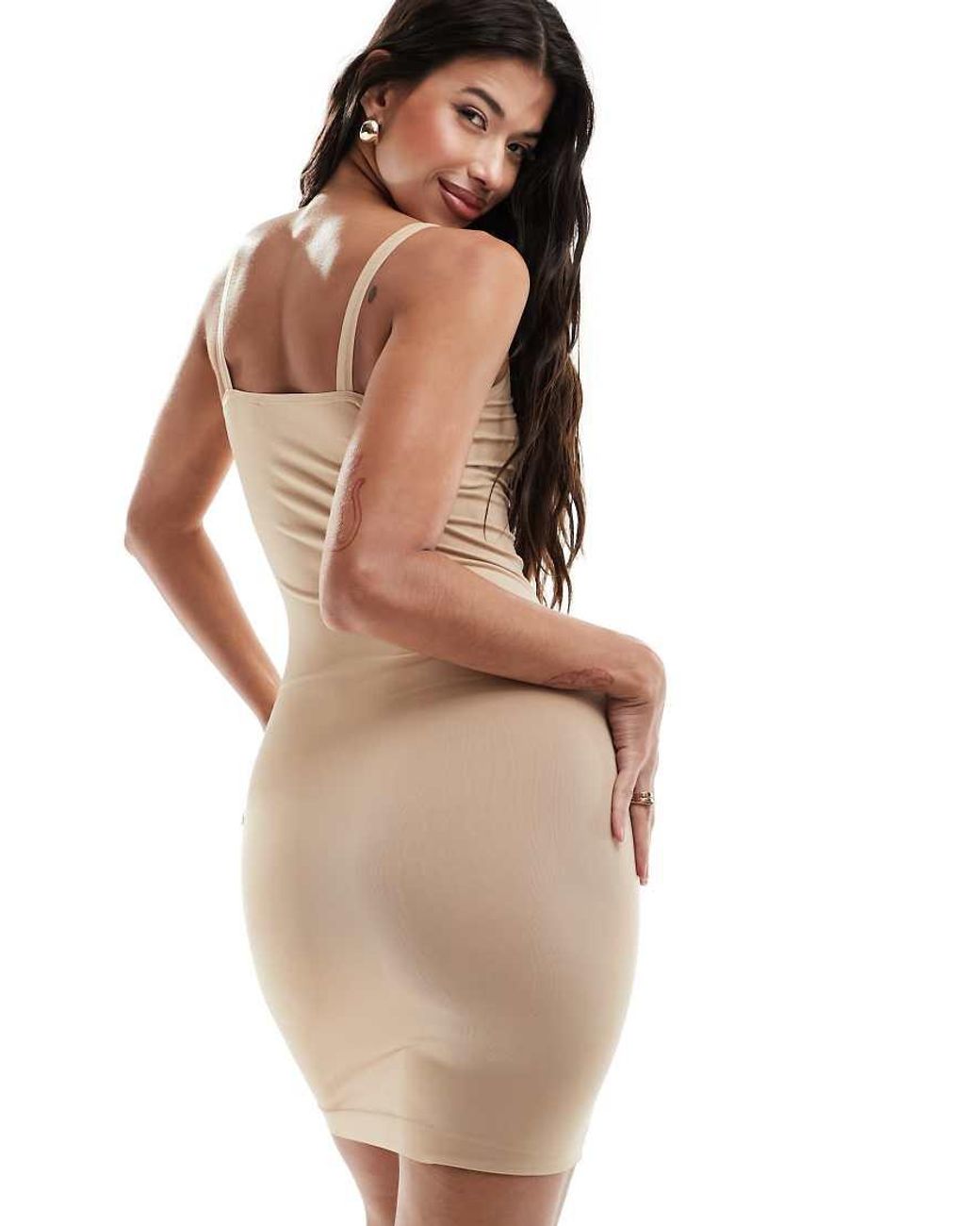 Pieces White Seamless Bodycon Shaping Dress