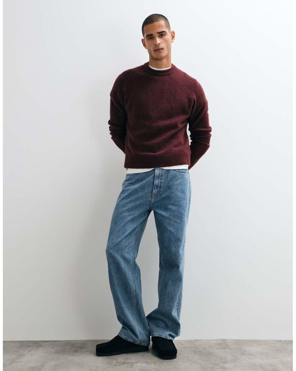 Cotton On Red Super Soft Boxy Knit for men