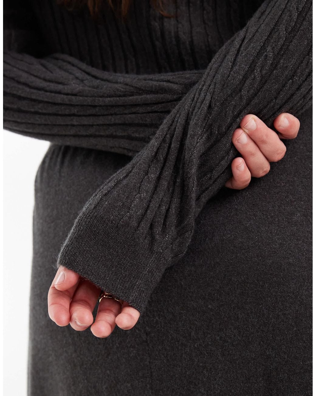 ONLY Black Cable Knitted Dress