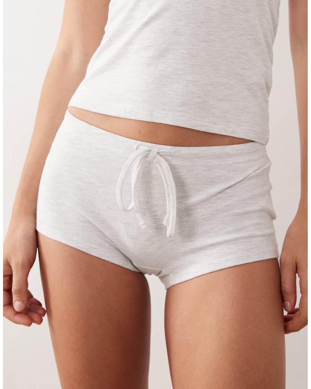 Cotton On White Pyjama Dreamy Soft Pointelle Longline Cami And Matching Shorts