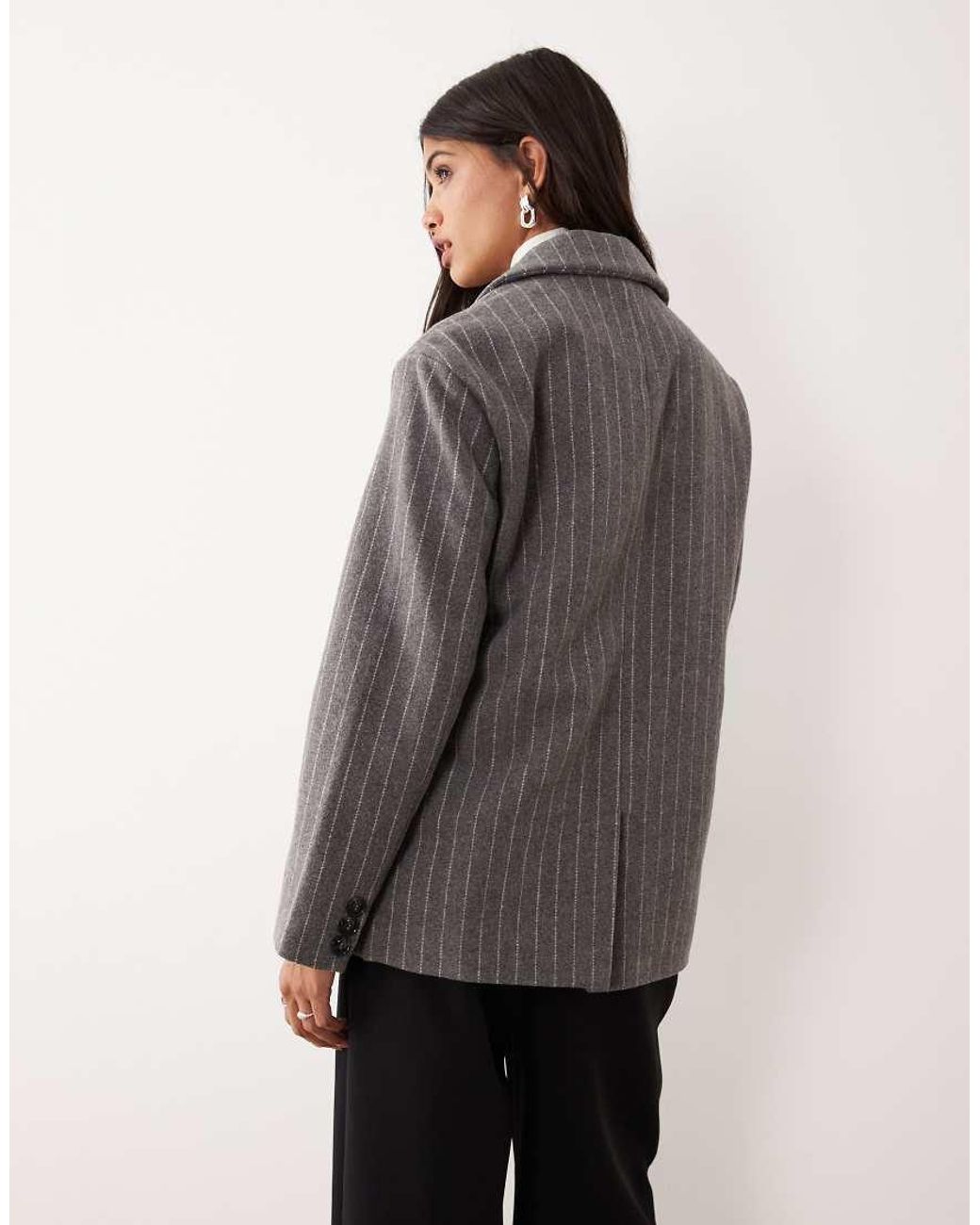 Jdy Gray Tailored Blazer With Wool