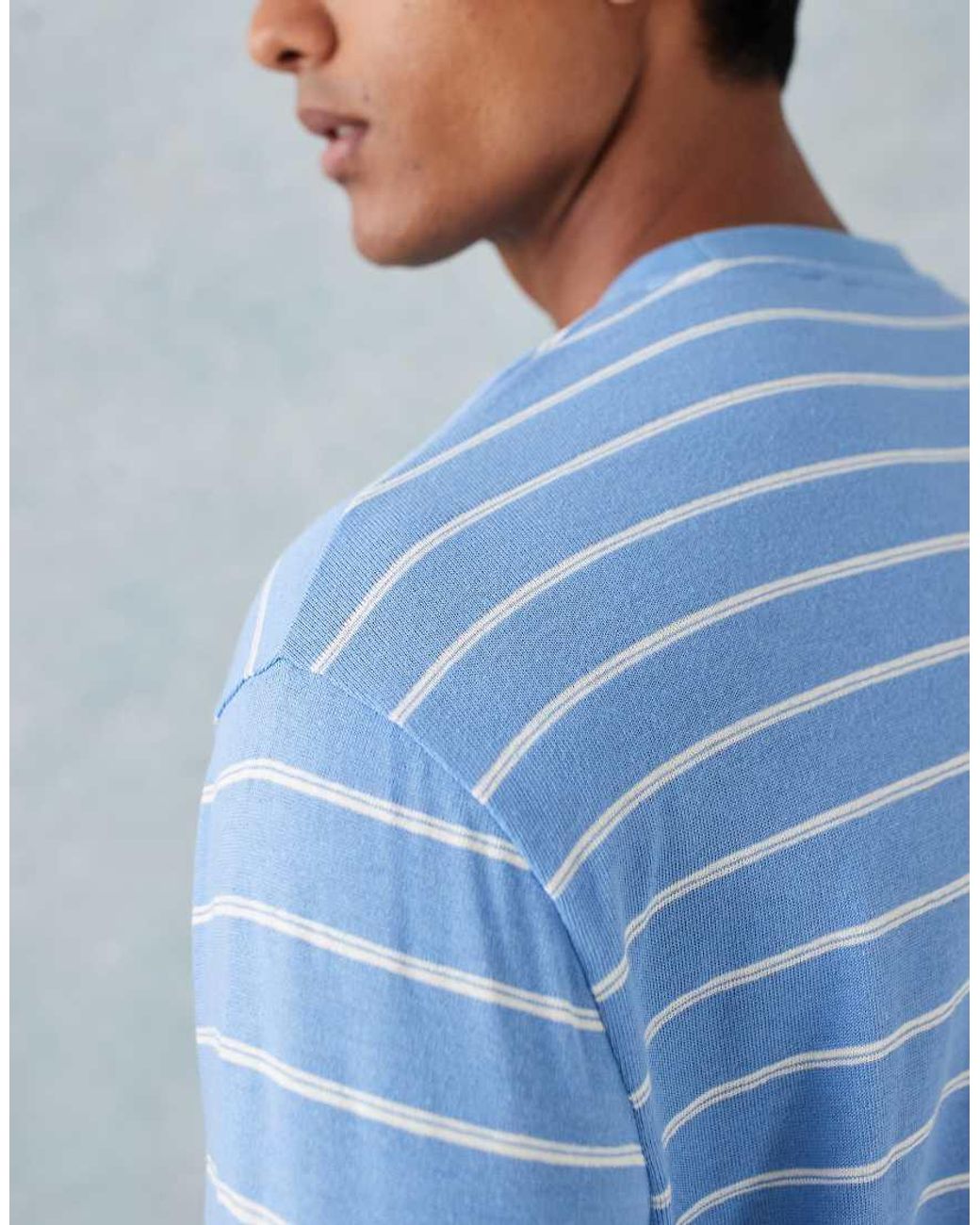 ASOS Blue Relaxed Long Sleeve T-shirt for men