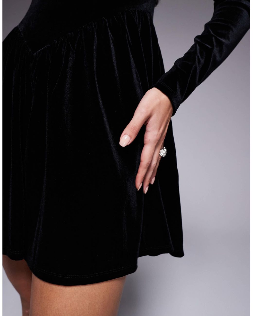 chinese dress ladies Lucy Black Long Sleeve Mini Dress - US 18 main image 1
