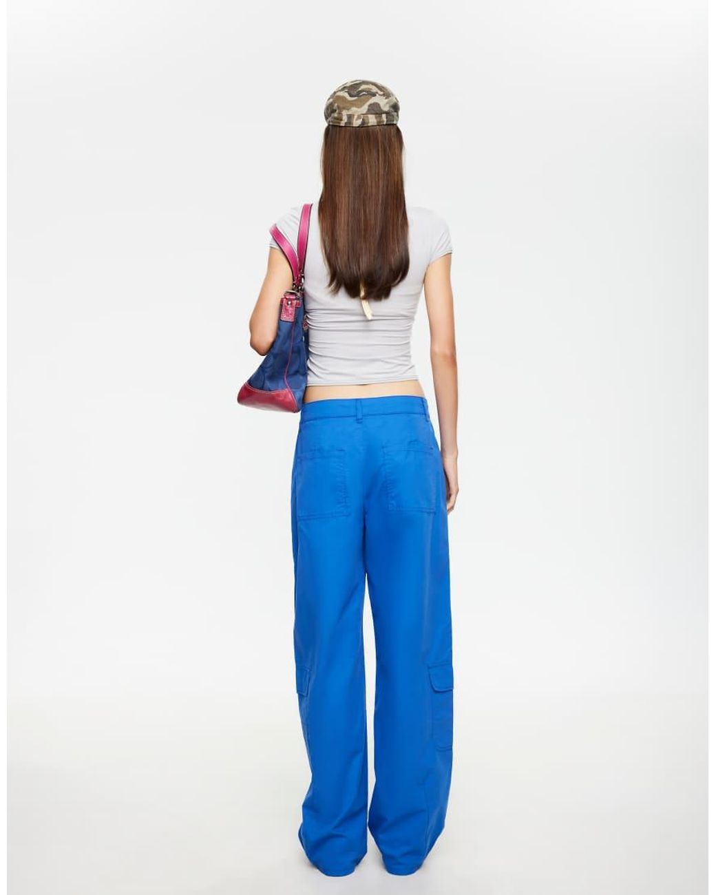 Lioness Blue Venice Tie Waist Pocket Detail Cargo Pants