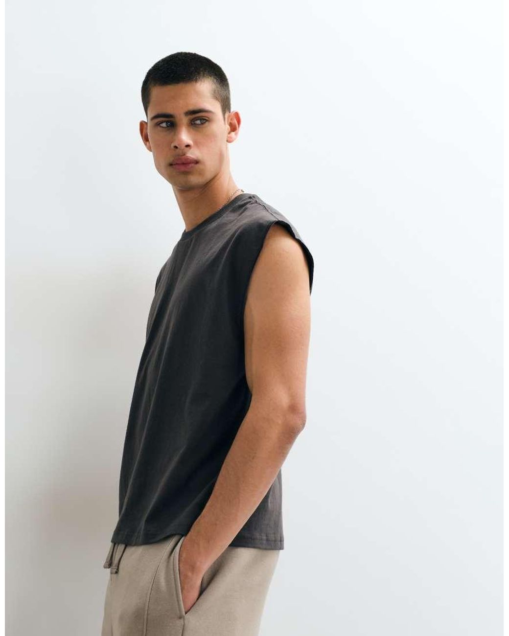 Cotton On Black Boxy Oversized Fit Tee for men