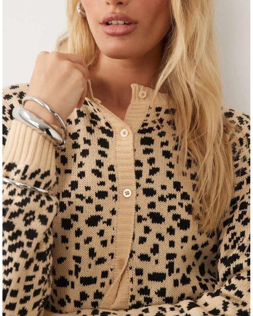 Wednesday's Girl Natural Button Up Cardigan