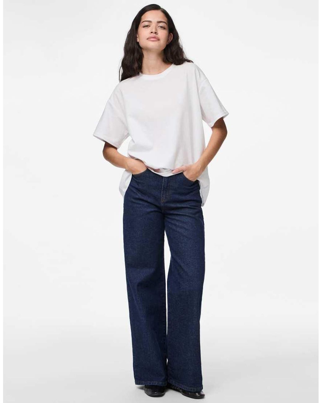 Pieces White Oversized T-Shirt