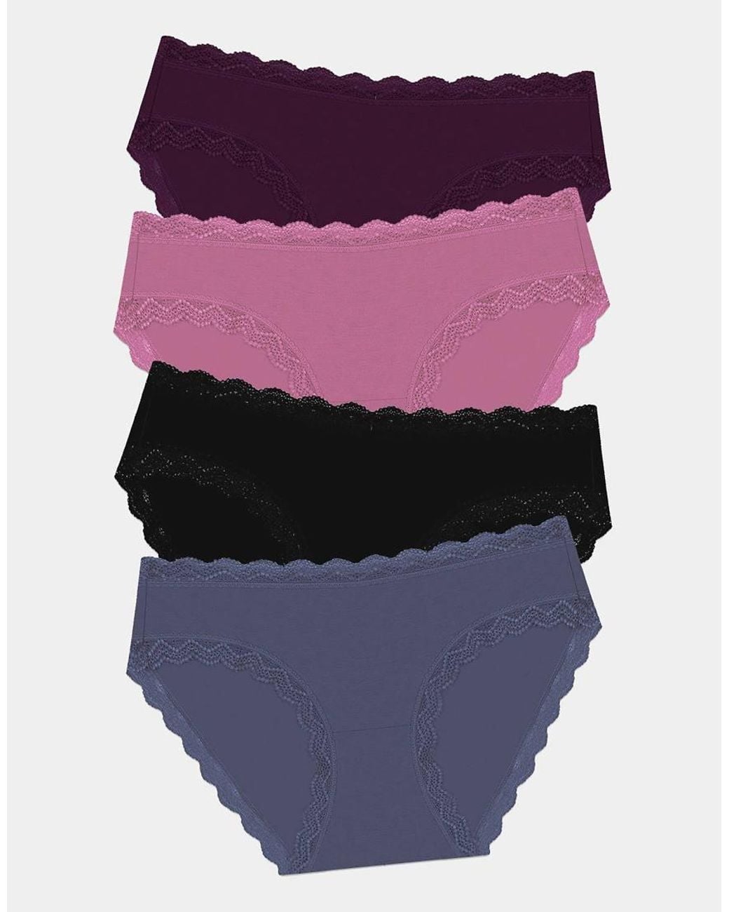 Stripe & Stare Purple Original Knicker Four Pack