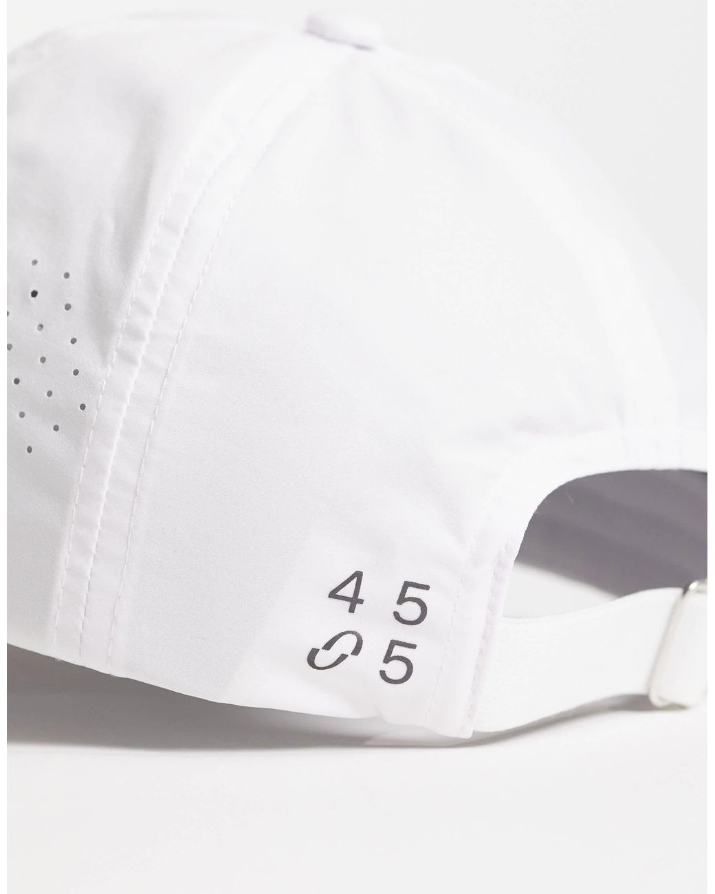 4505 White Quick Dry Performance Adjustable Running Cap