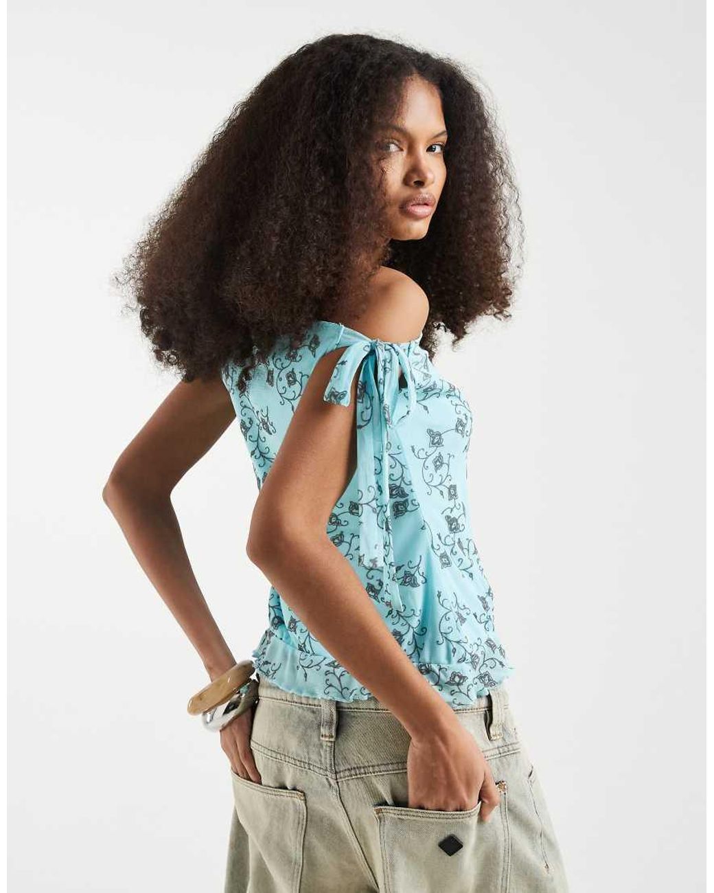 Motel Blue Nani Off The Shoulder Top