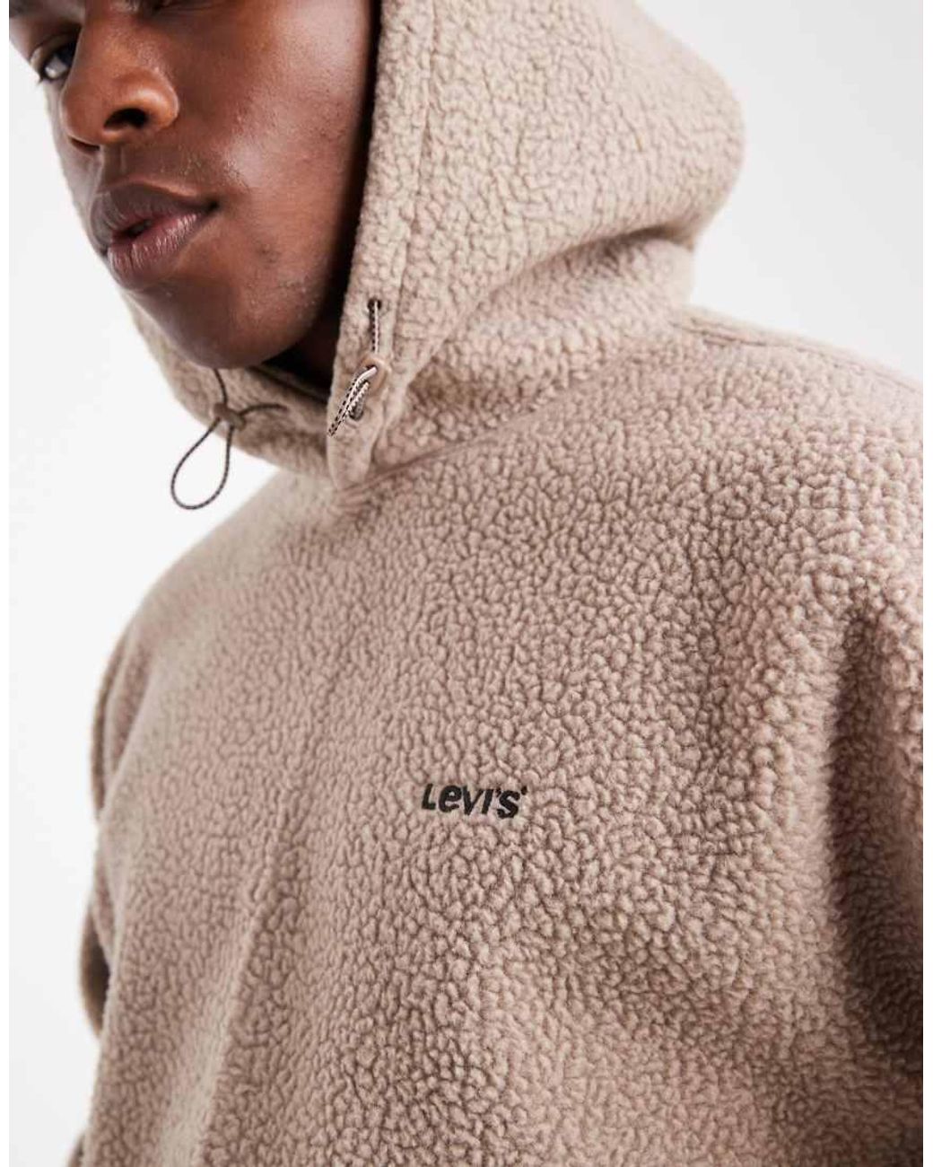 Levi's Natural Tonal Logo Borg Hoodie for men