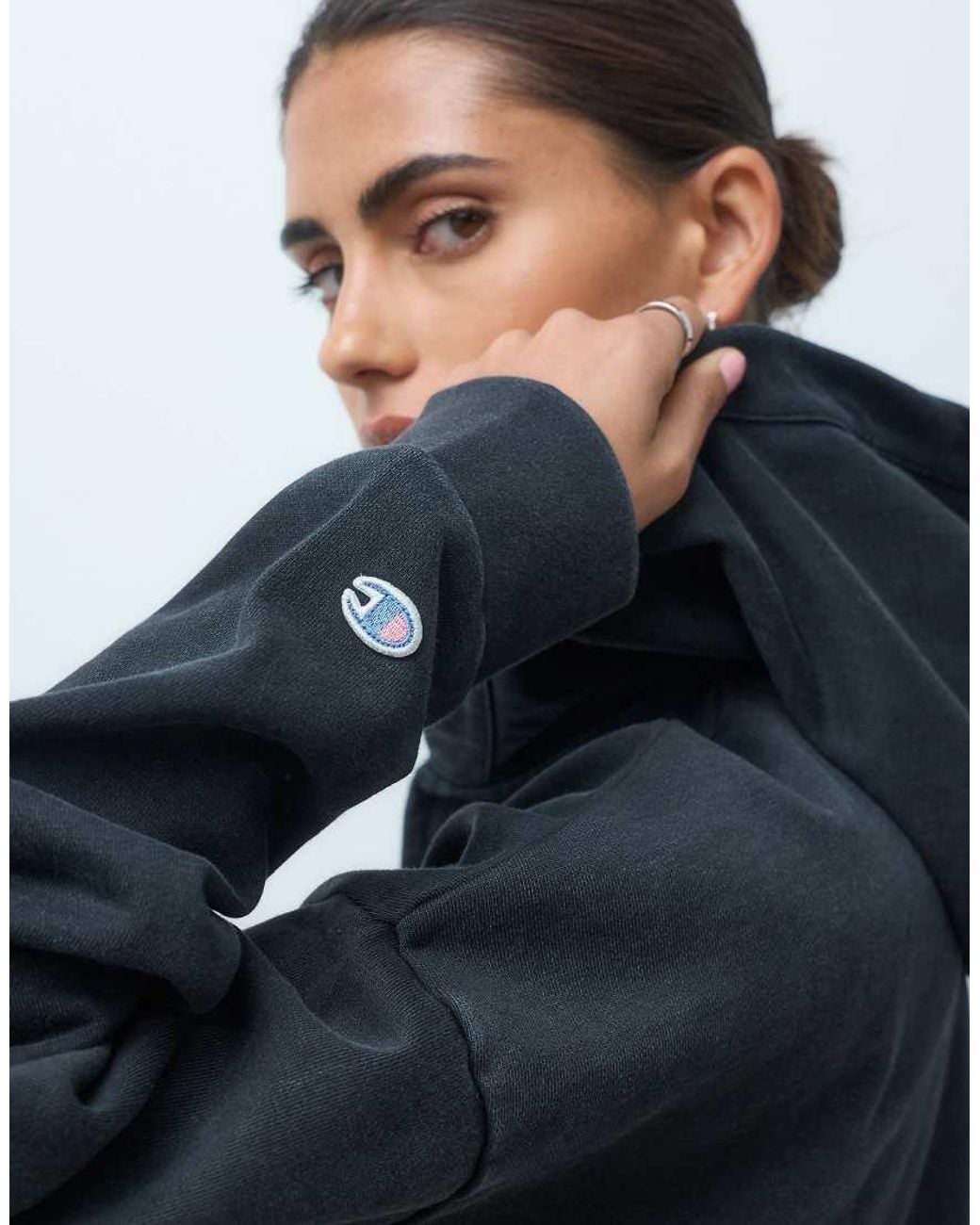 Champion Blue Future Memories Oversized Full Zip Hoodie