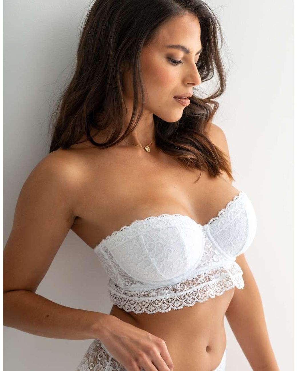 Pour Moi White Rebel Longline Multiway Strapless Bra