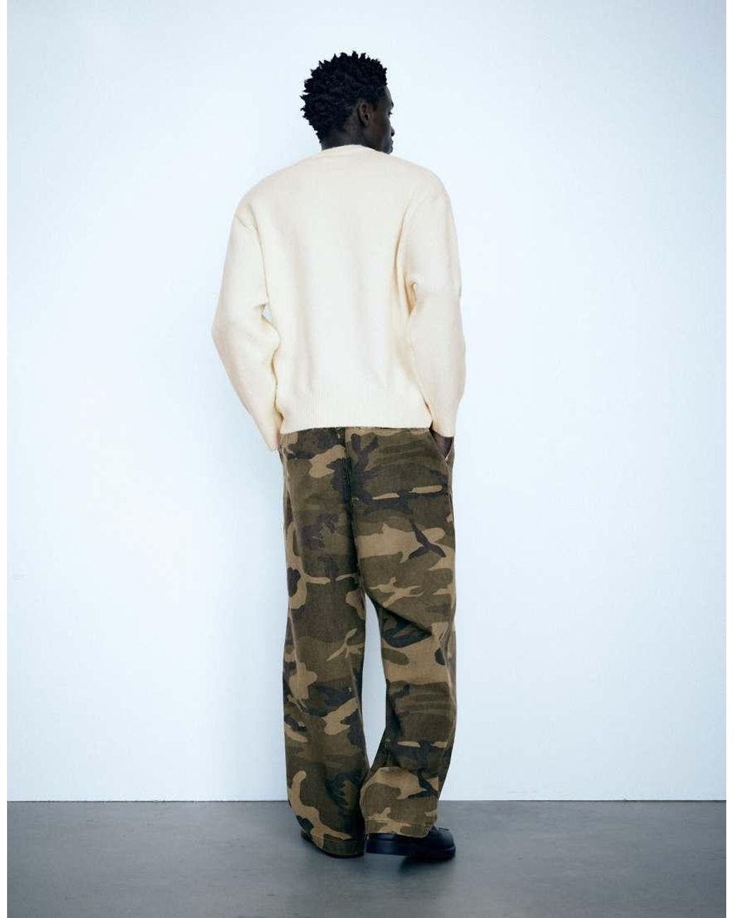 Pull&Bear Chino-Broek Met Print in het White voor heren