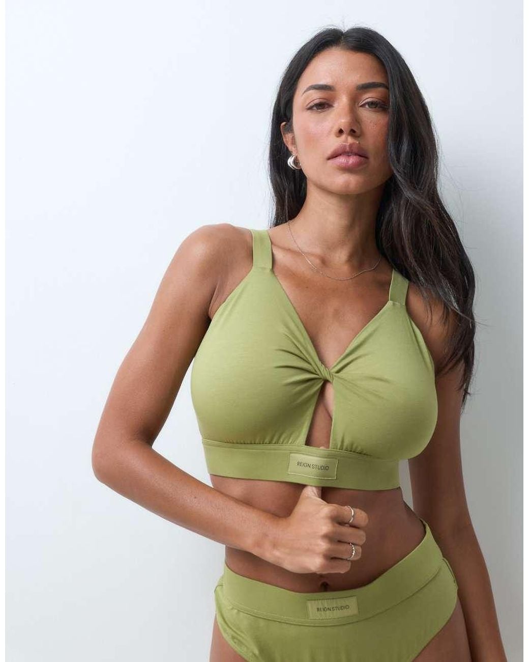 RIEN STUDIO Green Fuller Bust Maya Bralet