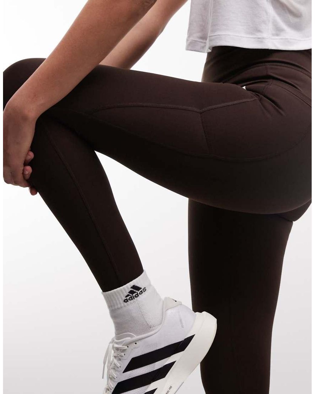 Adidas Originals White Adidas Training Optime Essentials Full Length Leggings