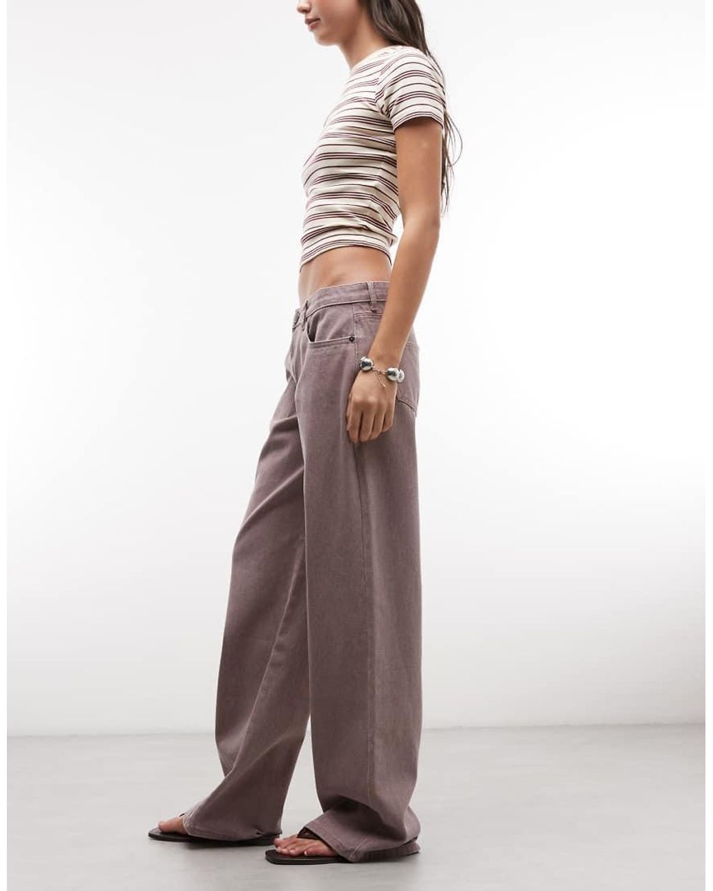 Daisy Street Purple Low Rise Boyfriend Fit Jeans
