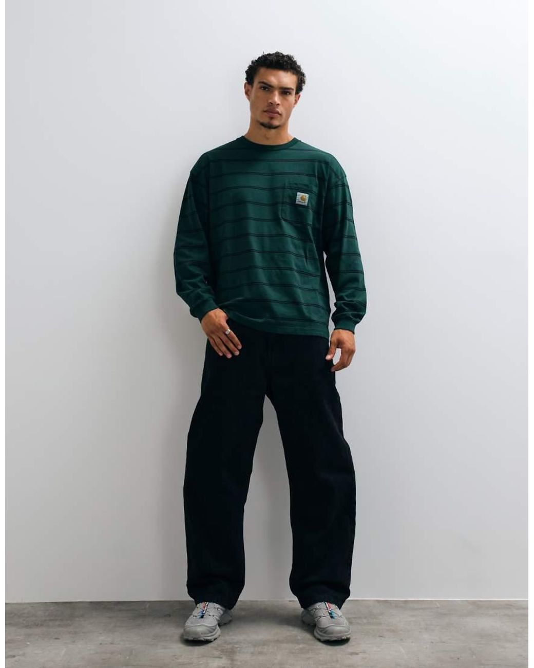 Carhartt Green Cardona Pocket Long Sleeve T-shirt for men