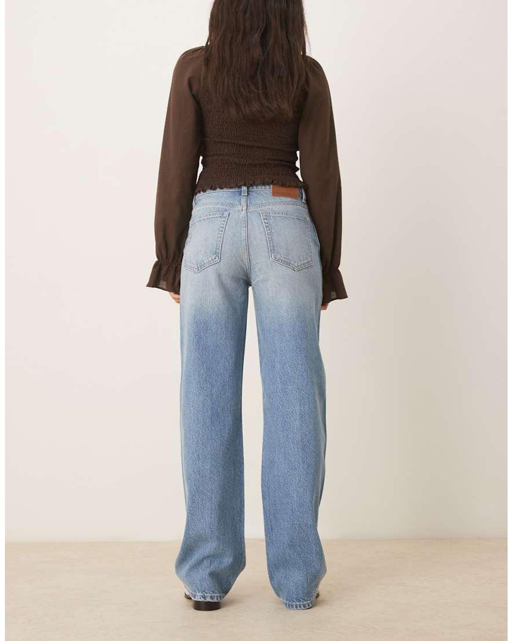 Mango Blue Cecilia Mid Rise Straight Jean
