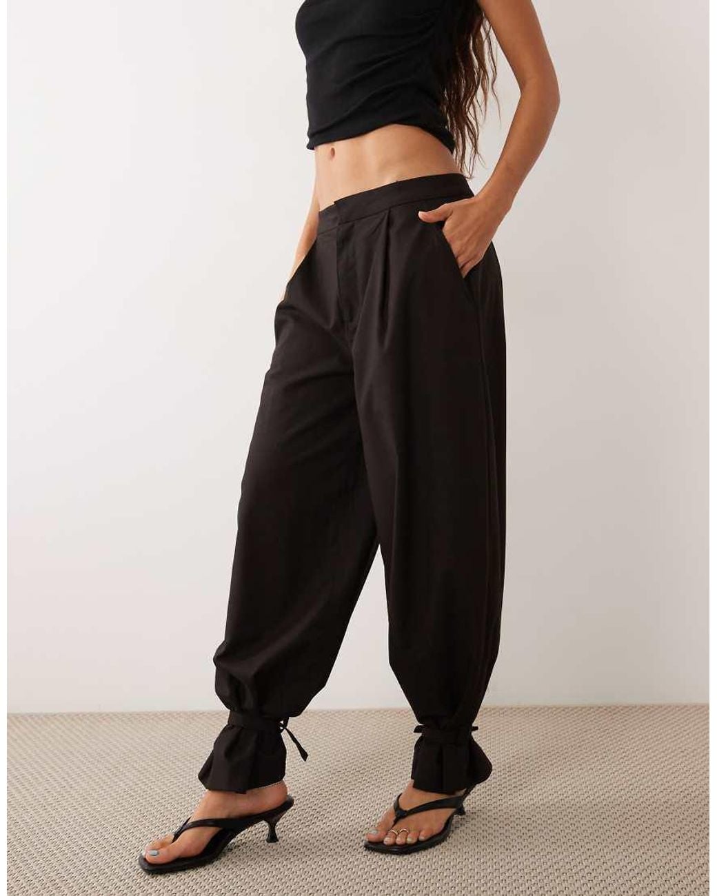 Mango Black Cuffed Trouser