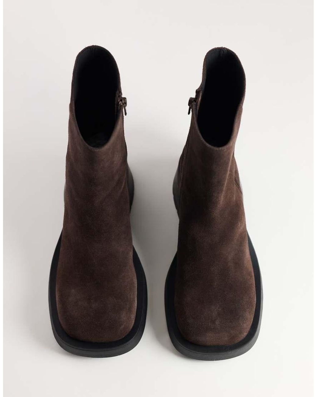 TOPSHOP Black Lillian Real Chunky Ankle Boot