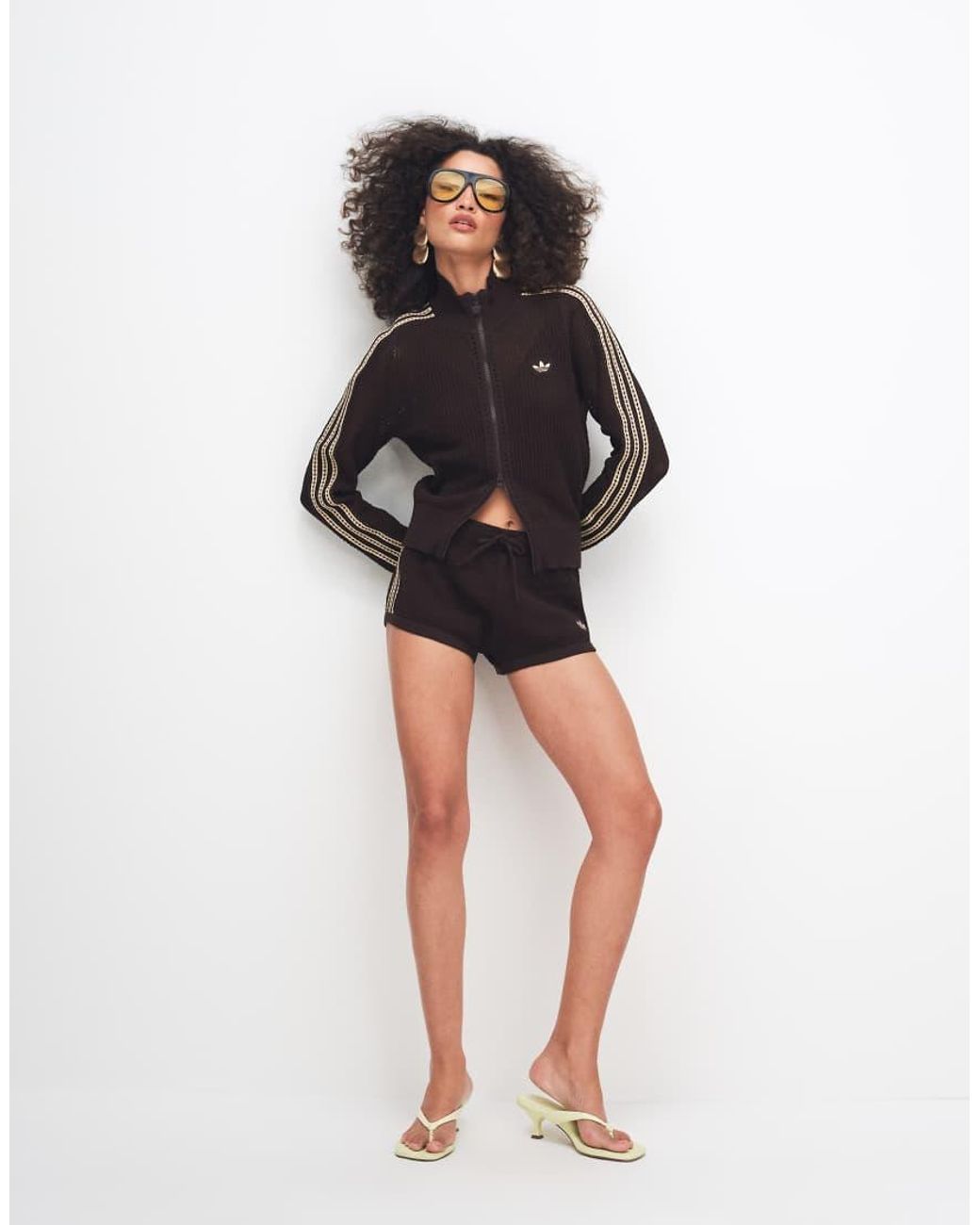 Adidas Originals Black Crochet Shorts