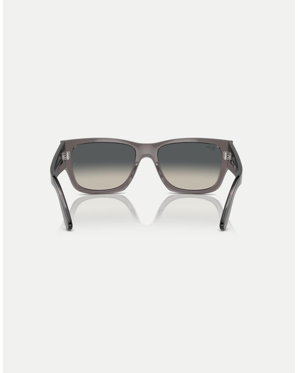 Ray-Ban Gray Carlos Rectangle Sunglasses With Lens