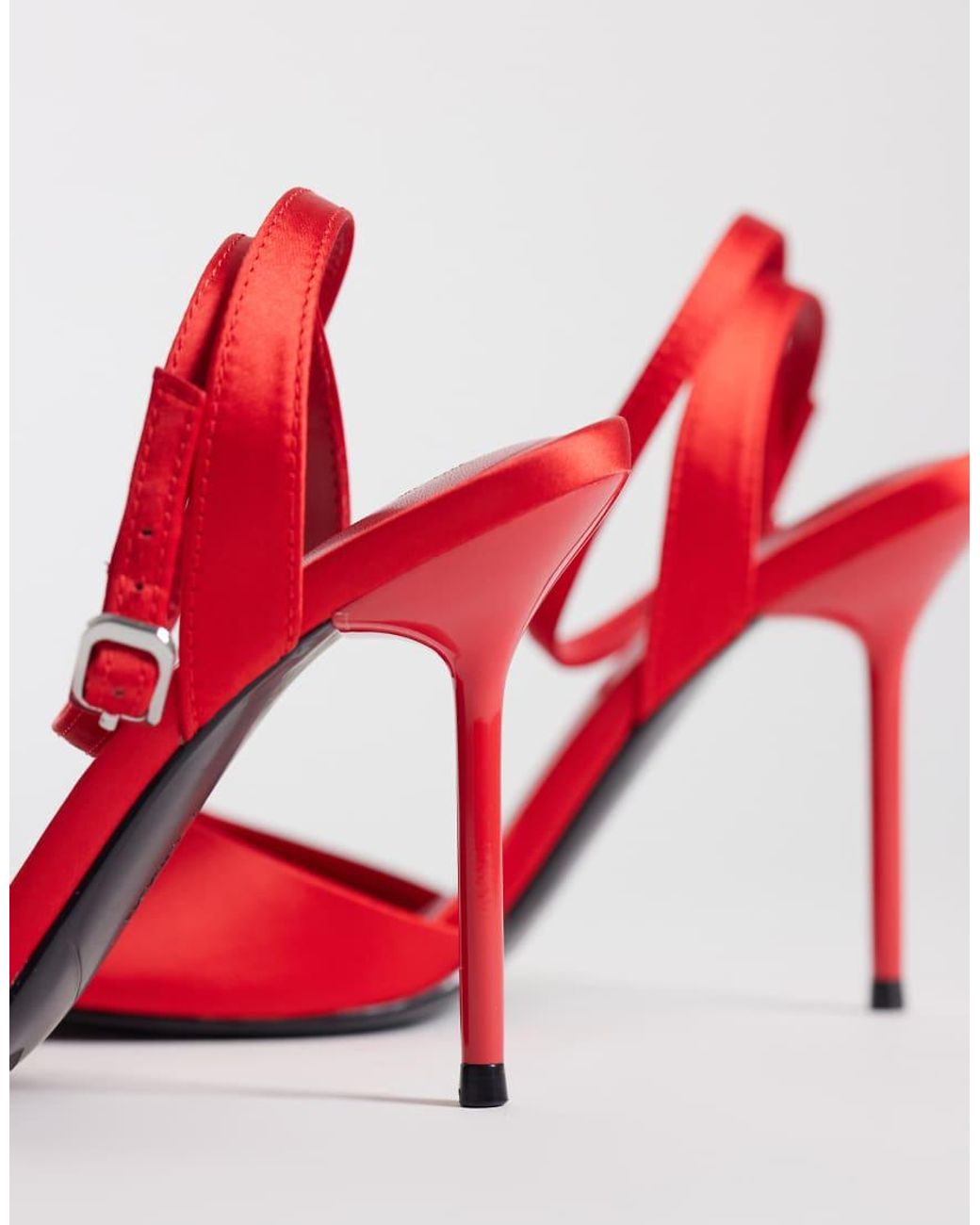 ASOS Red Nemi Barely There Heeled Sandals