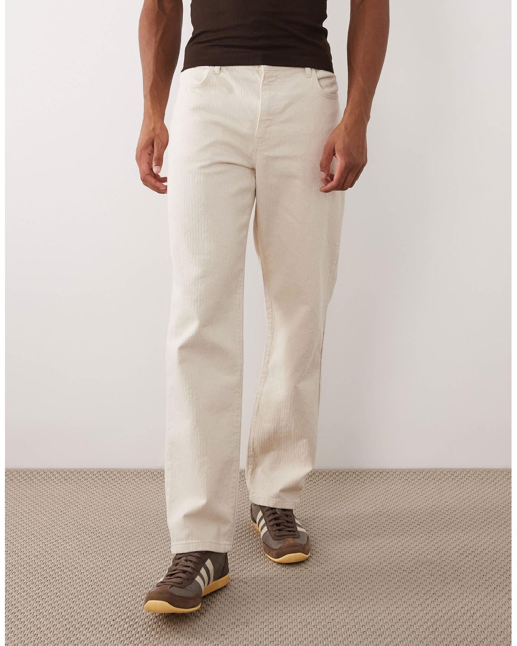 ASOS Natural Straight Trouser for men