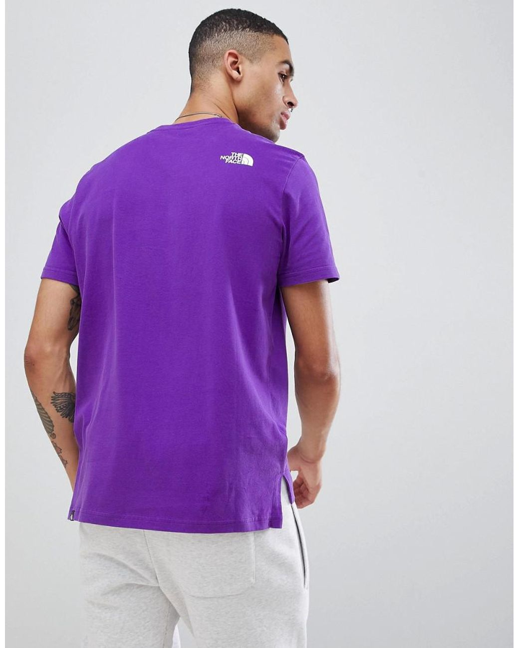 The North Face M S/s Fine 2 Tee in Purple for Men | Lyst