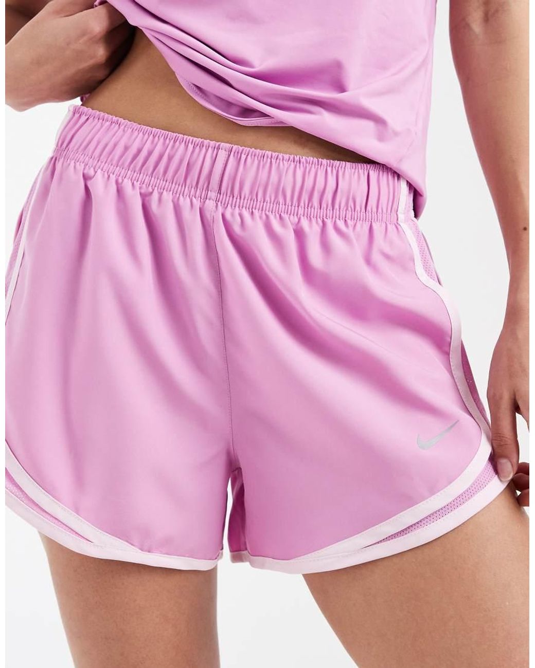 Nike Pink Tempo Dri-Fit Mid Rise 3 Inch Shorts