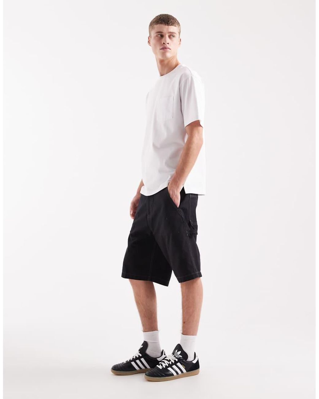 Timberland White Washed Duck Canvas Carpenter Short for men