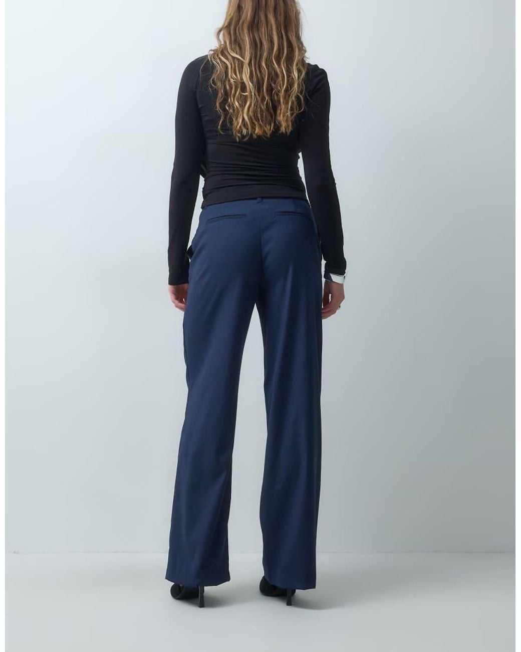 Vero Moda Blue Wide Leg Tailored Trouser Co-ord