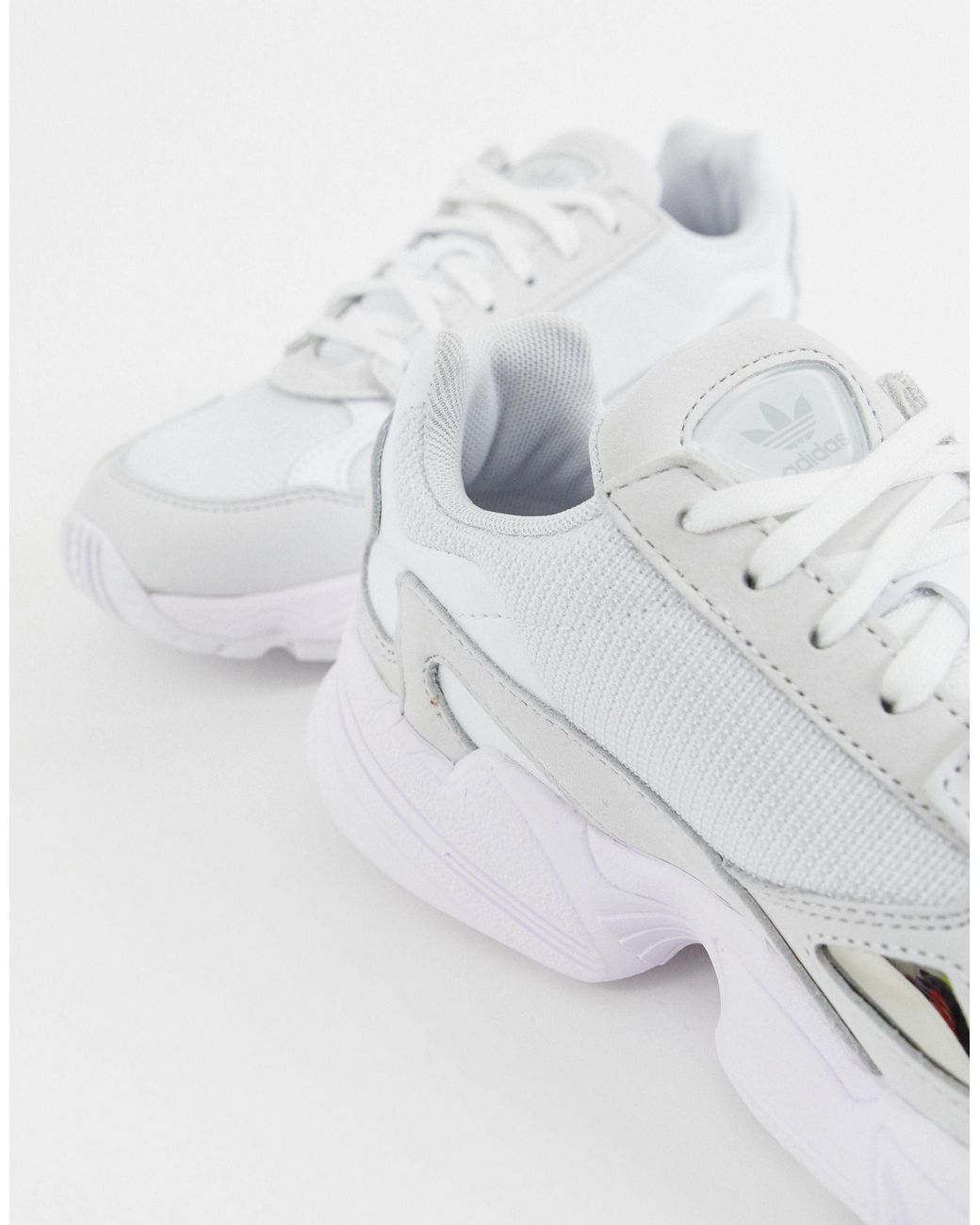 adidas Originals Triple White Falcon Trainers Lyst UK