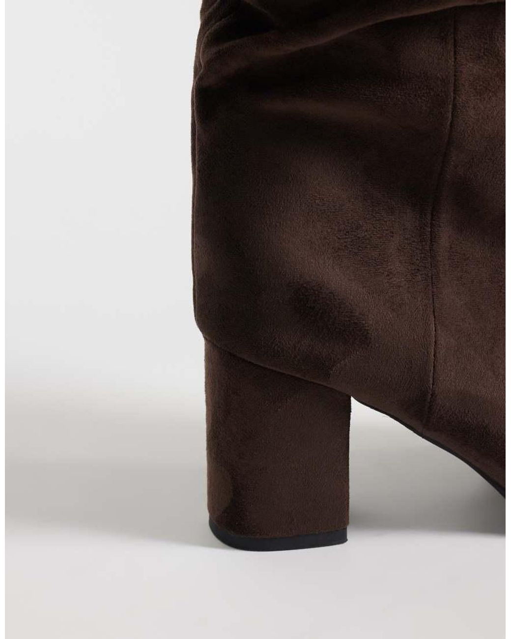 SIMMI Brown Simmi London Wide Fit maggie Ruched Knee Boots