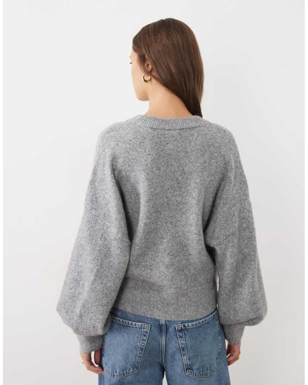 ASOS Gray Wrap Batwing Cardigan