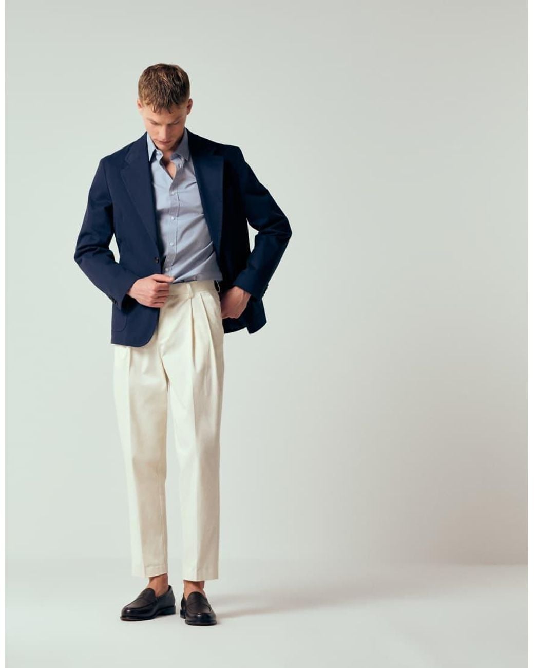 ASOS Blue Regular Fit Smart Poplin Shirt for men